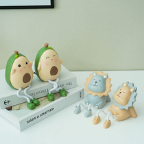 Cute girl heart home decoration resin avocado ornaments hanging foot doll creative desktop small furnishings gift