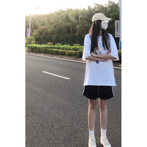 Sports shorts women Summer high waist loose thin ins tide 2021 New wear home pajama pants casual five-point pants