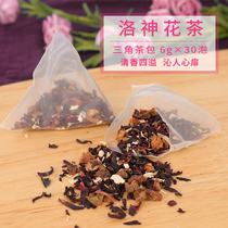 Roselle Flower tea Tea bags Milk tea Special freshly brewed tea Fruit tea Triangle tea bags Rose Eggplant natural flower and fruit tea 30 packs