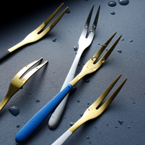 304 stainless steel fruit fork creative fruit insert dessert moon cake fork cute fruit stick fruit insert household fork
