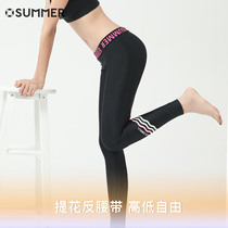  Promotional OS Korean black letter diving pants womens split swimming snorkeling quick-drying stretch hip lift fitness yoga