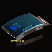 Stainless steel clasp fine steel side button watch clasp one-piece buckle three-back clock accessories folding buckle