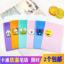 Canvas White Large Vest Clothing Pen Holder Protective Sleeve Office Nurse Pen Pocket Inserts Pen Cap Cartoon Pocket Hung Sheet Anti-Leak