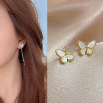 2021 new earrings female super fairy butterfly earrings long temperament earrings Korean simple 925 silver needle ear ornaments