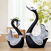 European lovers swan ornaments home living room wine cabinet TV cabinet home room creative home decoration small furnishings