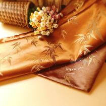 Ming and Qing classical Chinese cushion cover deep coffee shallow coffee bamboo leaf flower type flourishing