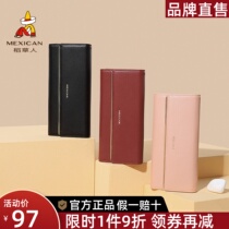 Scarecrow leather wallet female new multi-function long wallet with large capacity multi-card soft bull leather ticket