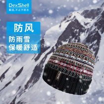 DexShell wear suitable outdoor sports waterproof hat Bohemia color thick wind snow plus velvet knitted hat