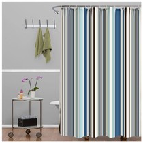 Shower curtain set Polyester thickened waterproof and mildewproof bathroom curtain Hotel partition bathroom curtain rod free hole