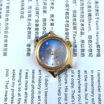 Shanghai Watch Factory Haida brand yellow shell blue faced manual mechanical ladies watches diameter of 23mm sent strap