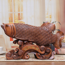 High-end office living room wine cabinet Arowana resin home decoration opening business housewarming creative gift ornaments