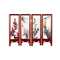 Hunan Non-suicide] Gold Caixia Xiangembroidery China Wind Screen Double-sided Embroidered Decoration Pendulum piece Business Gift small and portable