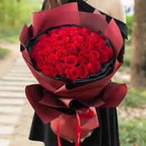 33 red rose bouquets in Dalian city flowers express Wafangdian Pulandian Zhuanghe City to send flowers to the door