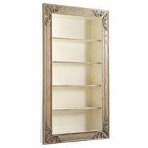 American country oak bookcase idyllic antique shelf vintage old solid wood display cabinet Jane multi-storey showcase