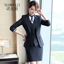 Norman Ji 2021 Autumn Winter Career Suite OL temperament Slim Bank Hotel Front Desk Reception Work Clothes Woman