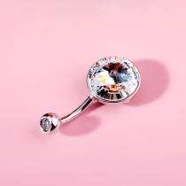 MLHK original S925 sterling silver umbilical nail hypoallergenic umbilical ring European and American sexy personality navel nail goddess jewelry