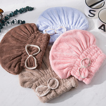 Shower cap dry hat female thick absorbent cute bag headscarf quick-drying artifact bath wipe hair waterproof headscarf towel