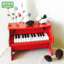 Happy years childrens piano Wooden electronic piano beginner 1-3-6 years old boys and girls Baby toy small mini