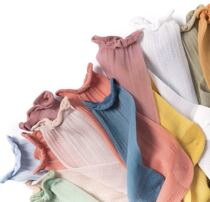 Cotton spirit 15-color glass stockings womens spring and summer thin mid-tube socks Japanese roll mouth solid color ins tide socks