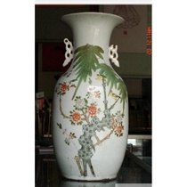 Hot sale Antique miscellaneous bag Antique ceramic ornaments Collection of old objects Republic of China Pastel Kingfisher large vase