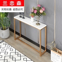 Light luxury golden porch table Xuantai porch Cabinet several cases wall long table modern and simple entrance view platform