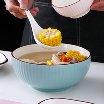 Home Bowls Dish Suit Day Style Noodle Soup Noodle Bowl Personality Eat Rice Bowls Pumpkin Bowl Dish Dishes Dish creative ceramic Bowl Tray