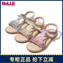 Thyme Shoes 2020 Summer new girl Soft bottom sandals CUHK Fairy Fashion Princess Sandals Sandals Sandals