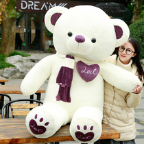  Teddy bear Ragdoll doll Scarf bear doll Girl sleeping pillow Cute girl plush toy Hug bear