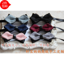 Korean version of the stripe fashion wild baby year-old mini bow tie boy performance host shirt parent-child bow