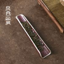 Wind Valley mountain house pure handmade copper tea creative sterling silver side tea home retro tea shovel tea set six gentlemen