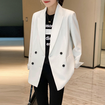 White suit jacket female spring autumn 2021 new European station temperament casual fashion Inn Wind little Subsuit