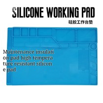 Luya fishing wheel maintenance modification and repair heat insulation pad working table pad high temperature resistant anti-scalding silicone pad with magnetic pad