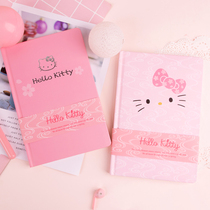 kinbor (Guangbo) Hello Kitty hard face notebook A5 A6 portable notepad cute hipster cartoon Pink notepad student diary study record