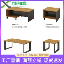 Simple office tea table tea table steel frame tea table short tea table office sofa matching tea table