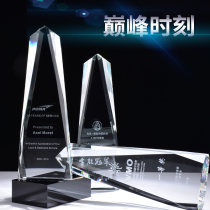 Crystal iceberg trophy custom-made medal lettering creative production competition Excellent staff Annual Meeting award champion