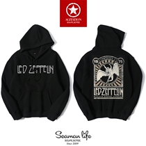 LedZeppelin Led Zeppelin Blue folk roll heavy metal Europe and the United States sweater men and women pullover hoodie