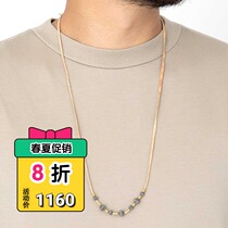 Japan hobo Japanese professional 925 silver bead cowhide stitching necklace pendant