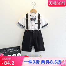 Boy Suits Flower dresses Summer short sleeves Childrens Little Western suit suit Shuai Inn Wind Baby Birthday Clothes