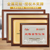 New Gold Foil Medal listing custom custom School honor plaque bronze medal wooden tray agent authorized card production