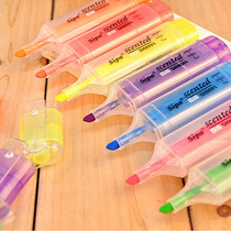 Color scented candy color fluorescent marker pen Scented highlighter pen Watercolor notepaper pen