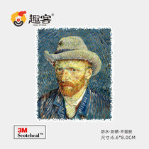 Oil painting laptop mobile phone stickers Apple creative partial stickers trendy personality stickers 3M gray glue waterproof