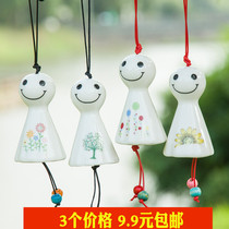 Ceramic Wind Bell Hanging Accessories Creative Girl Bedroom Room Small Clear New Doll Pendant Door Decorated Wind Lingen Style Pendant