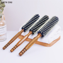 Bristle curly hair comb Inner buckle Household blow styling comb Hair salon professional wooden comb fluffy head cylindrical roll comb Roll comb