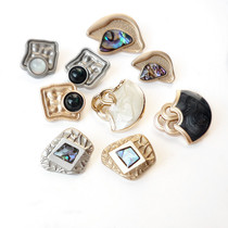 Alien metal button shell pattern cloud Thunder retro button for mens and womens woolen coat sweater cardigan shirt skirt buckle