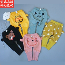 Baby plus velvet pants autumn and winter men and women Baby Big Ass PP warm wear sweatpants slim trousers