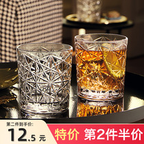Imported glass water cup juice cup whisky wine cup home European creative spirits beer glass large