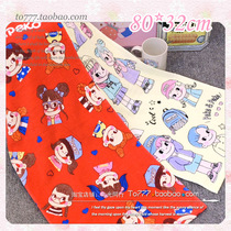 Walking with the light] Day single cartoon girls face towel Bath sweat hand towel cotton soft and cute towel
