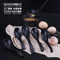 Black frosted noodles Bowl Spoon imitation porcelain soup spoon turtle shell spoon small rice spoon spoon melamine tableware plastic spoon