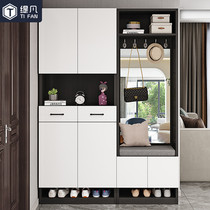 Light luxury shoe cabinet Household door large capacity entrance door entrance cabinet One modern simple locker entrance hall cabinet