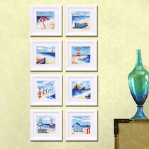 Beginner beginner cross stitch small piece seascape children handmade 2021 New thread embroidery their own embroidery pendant simple